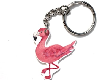 Flamingo Bird Keyring / Keychain