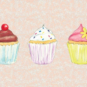 Cupcakes Birthday Card (blank inside)