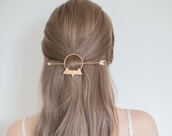 Arrow Hair Clip, Metal Hair Clip, Minimalist Hair Clip, Minimalist Hair Accessory, Geometric Hair Clip, Hair Barrette, Diamond Hair Clip