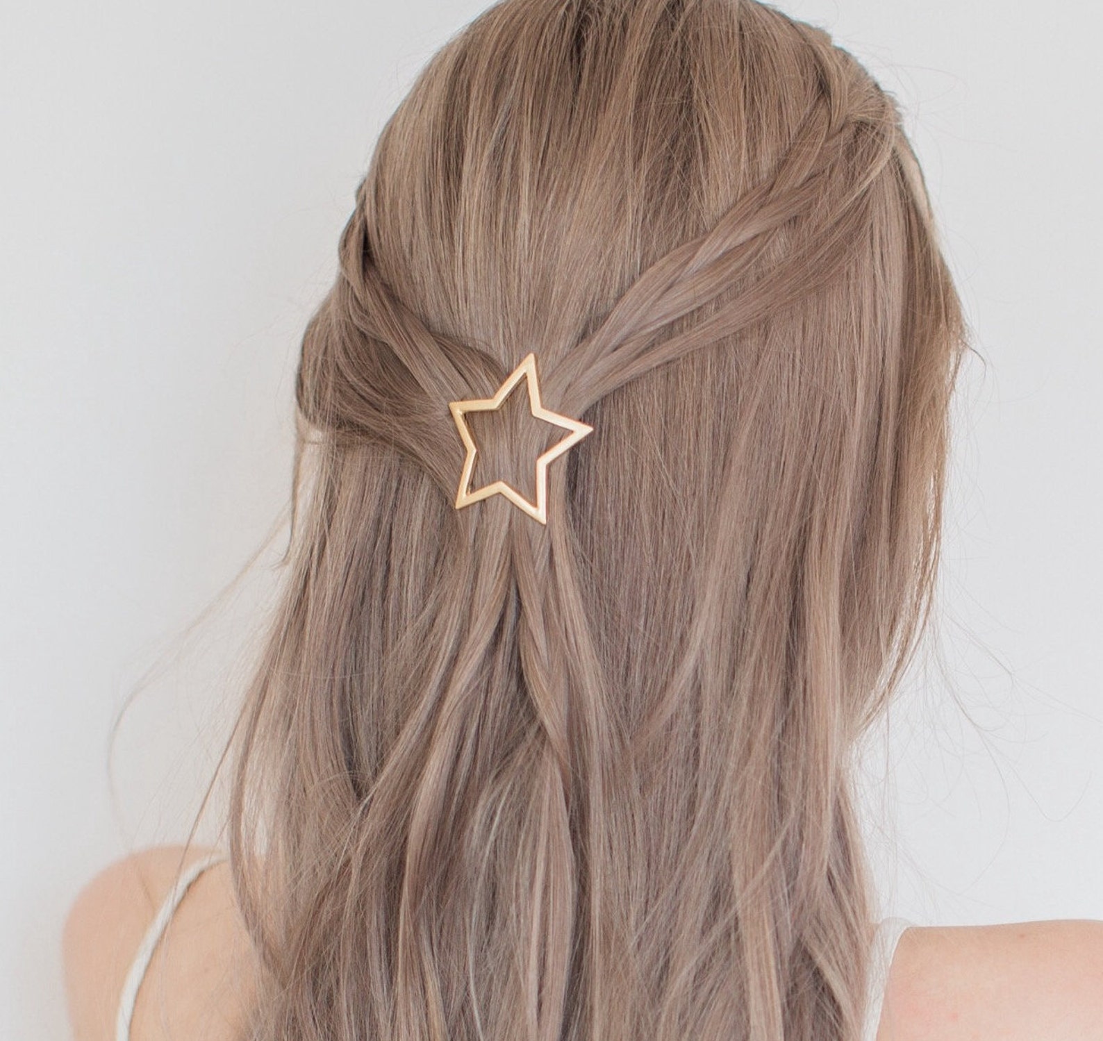 Gold Star Hair Clip Metal Clip Minimalist Hair Clip Etsy