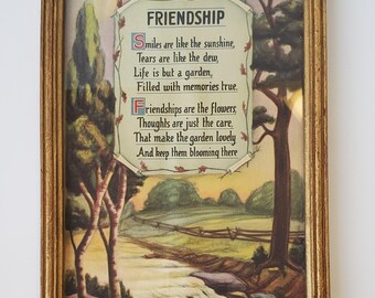 Framed Friendship Motto -  M & B New York