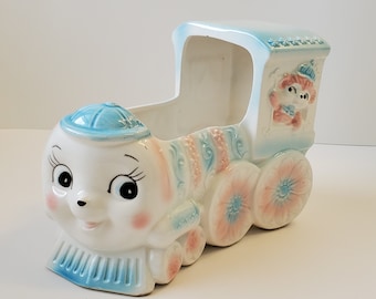Vintage Rubens Train Baby Planter Japan