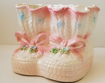 Vintage Relpo Booties Baby Planter -  Japan