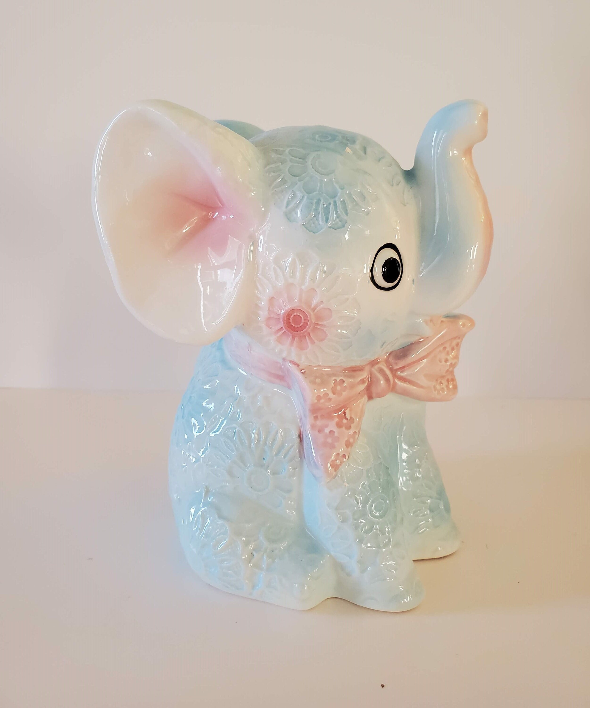 Vintage Blue Baby Elephant Baby Planter - Etsy