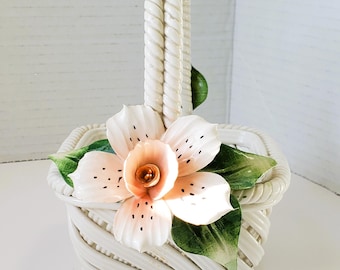 Capodimonte Italy Lily Basket