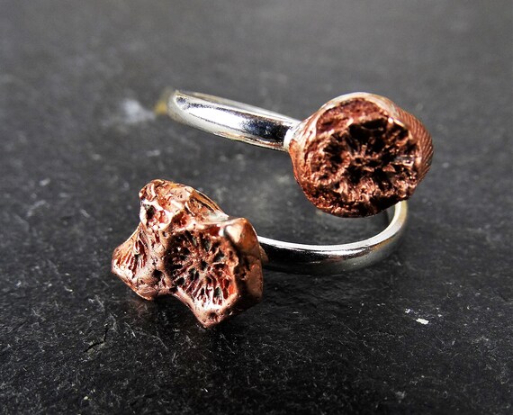 Copper Ring 7th Anniversary Gift Shell Ring Sea Shell Etsy