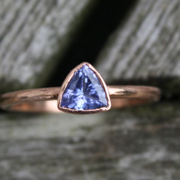 SALE 14k Rose Gold Tanzanite Ring