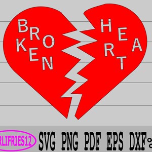 Corazón roto SVG - Corazón SVG - Amor SVG