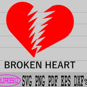 Corazón roto SVG - Heart Shape SVG - Love Heart SVG