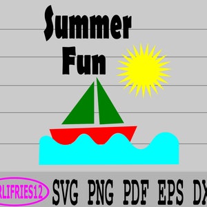 Segeln SVG - Strand - Spaß - Ozean - Good Life - Summer Fun SVG