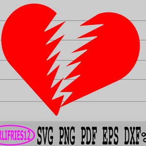 Corazón roto SVG - Corazón SVG - Amor SVG