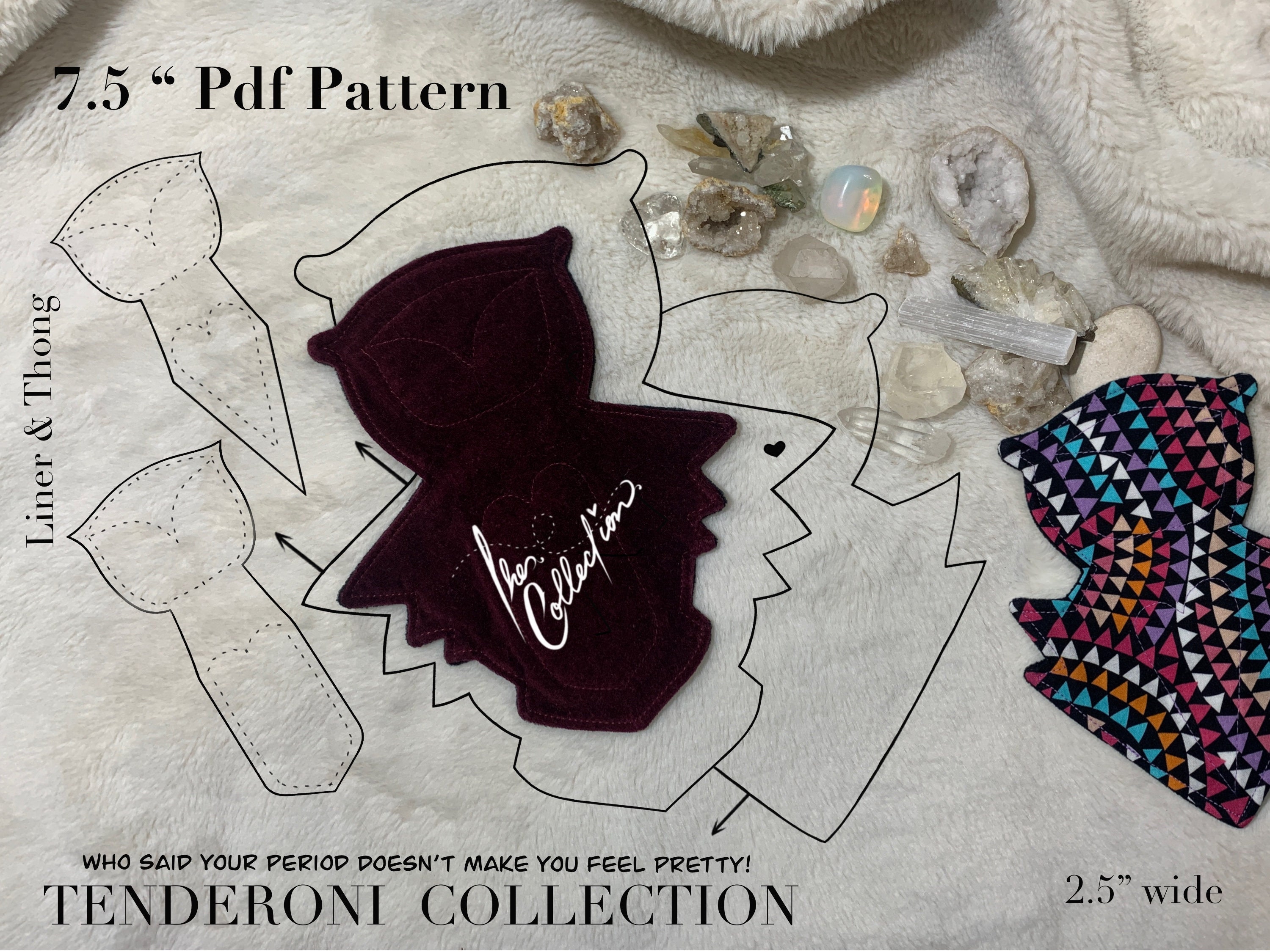 Panty Liner Owl 7.5'' Pdf Cloth Pad Pattern