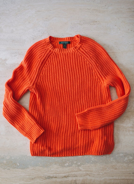 Chunky Knit Vintage Ralph Lauren Cotton Pullover - image 5