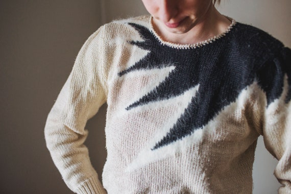 80's Geometric Pullover Sweater | Vintage Ski Swe… - image 2