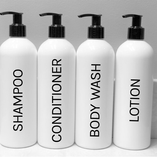 White Shampoo and Conditioner Bottles 500ml/1000ml/reusable Etsy