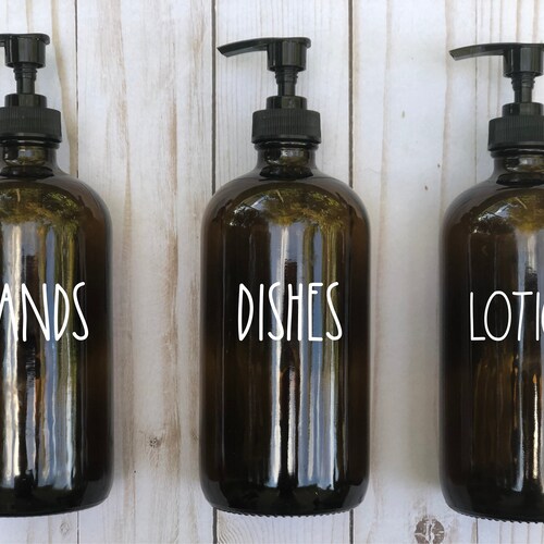 Glass Dish Hand Soap Dispenser Rustic Kitchen Decor Etsy