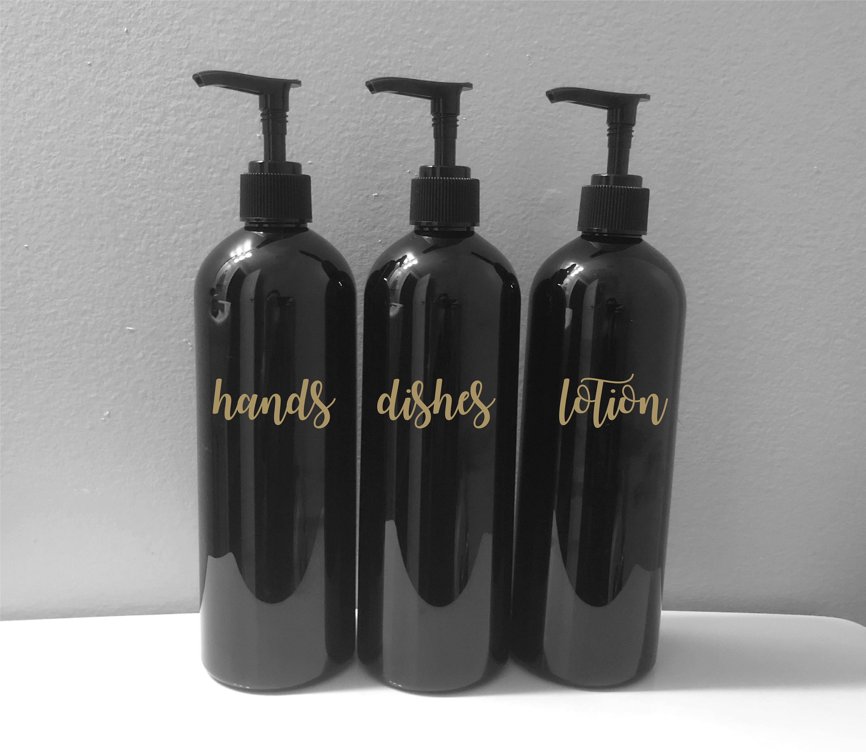 Hand & Dish Soap Dispenser Black Kitchen Accessories Etsy Polska
