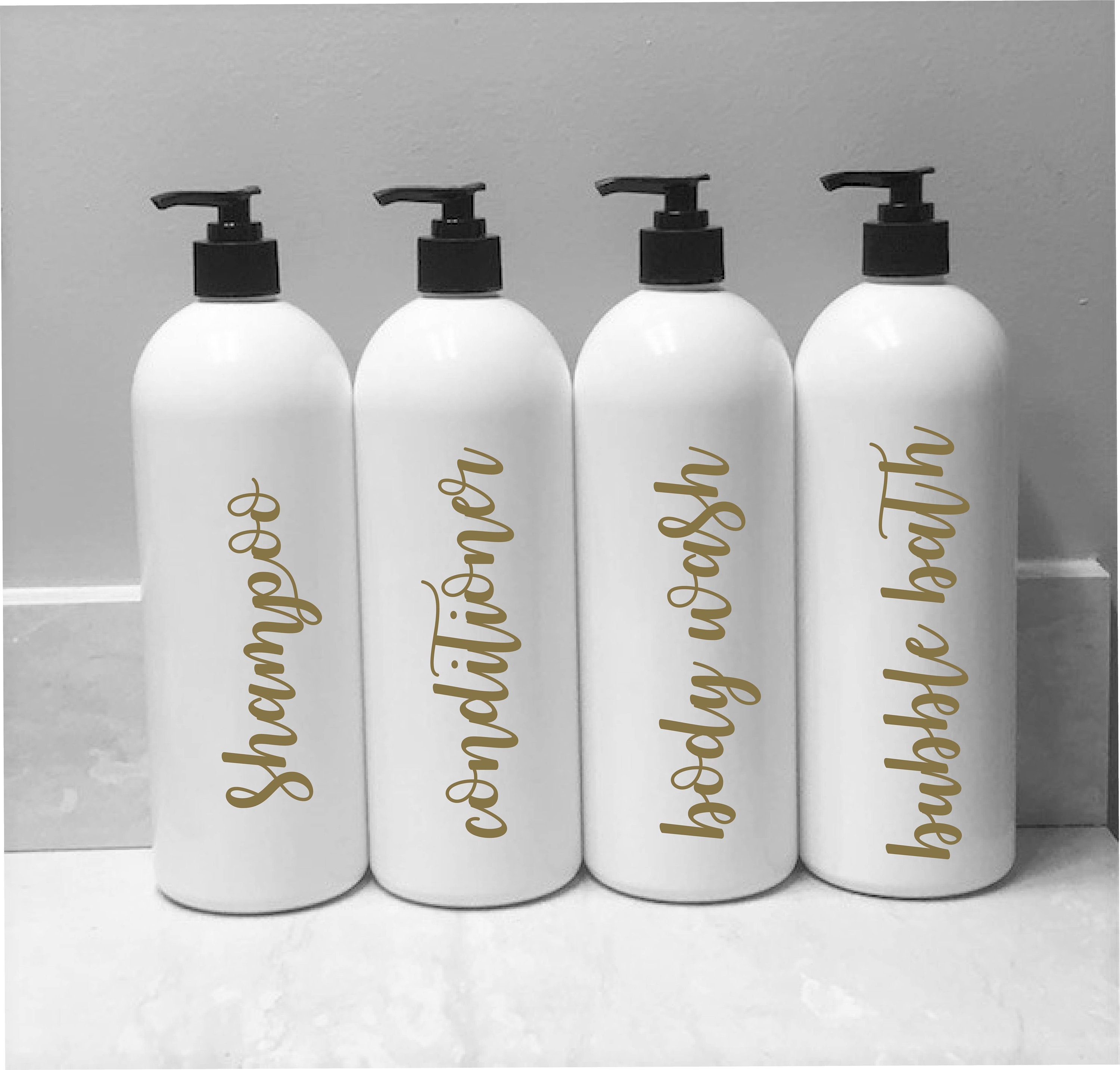 Large White and Conditioner Storage Bottles Shampoo - Etsy