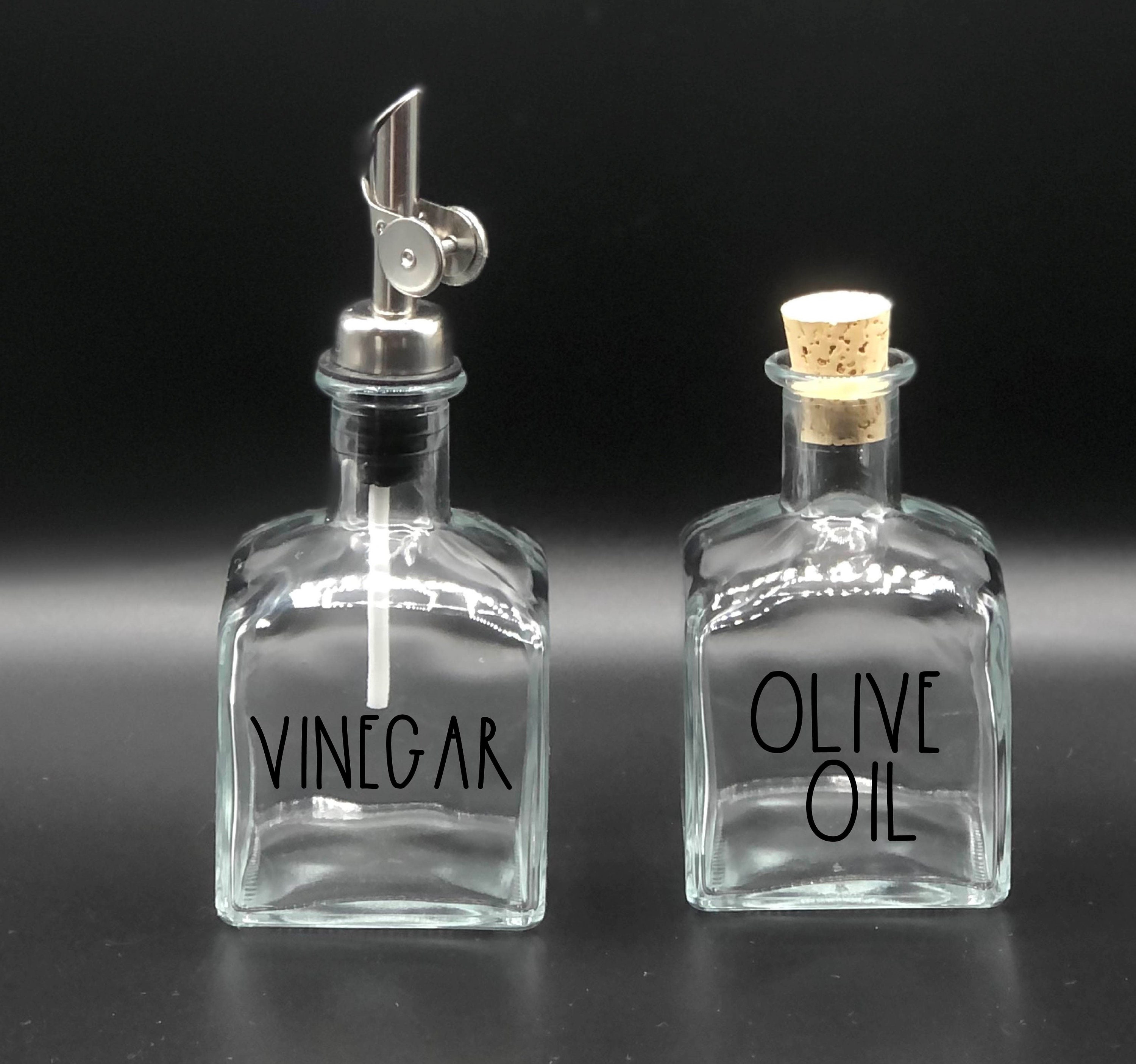 Olive Oil Dispenser Glass Cork Bottle Vinegar dispenser Etsy