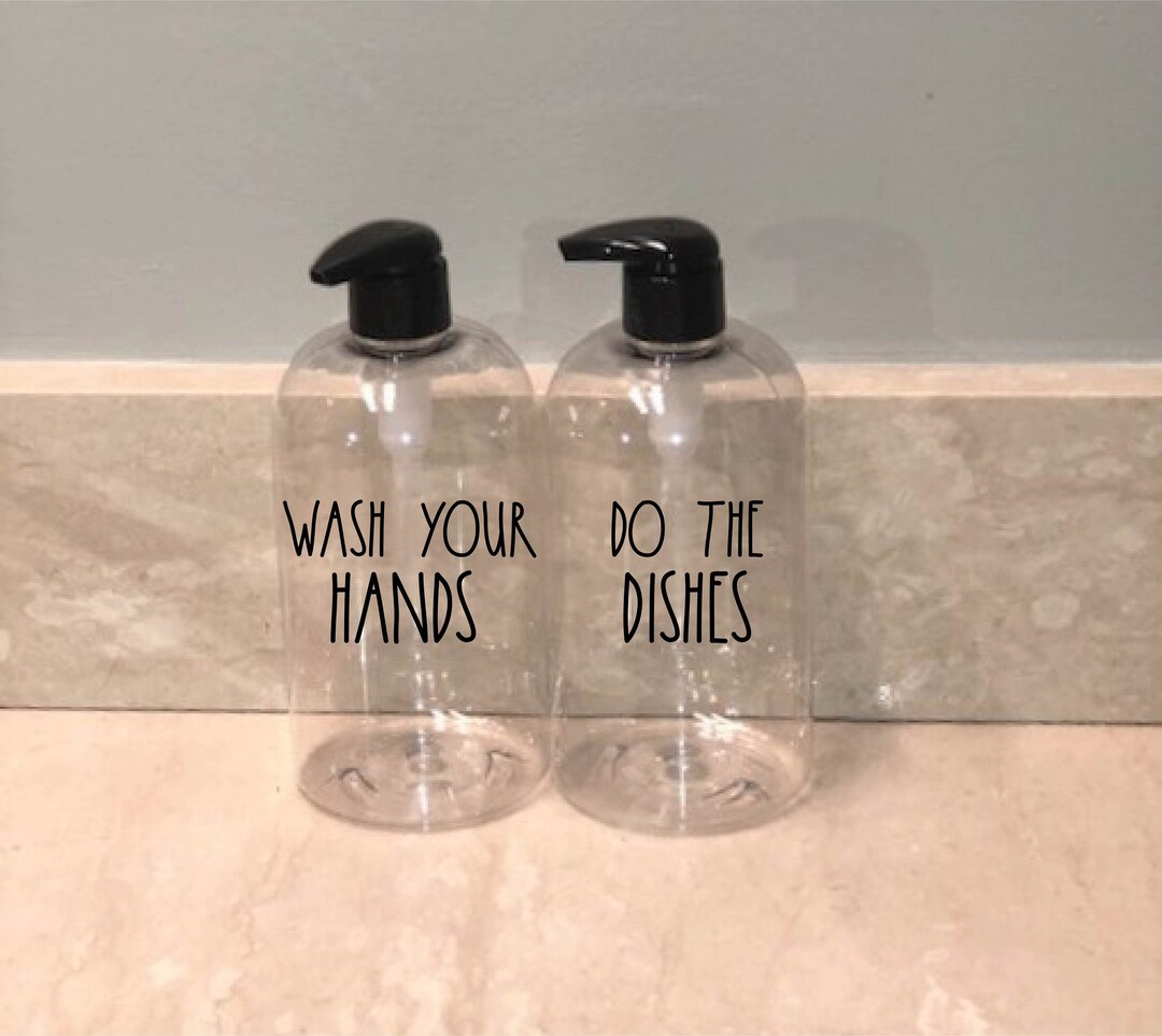 Dish Soap Pump Dispenser Clear Soap Dispenser Set Dish Etsy