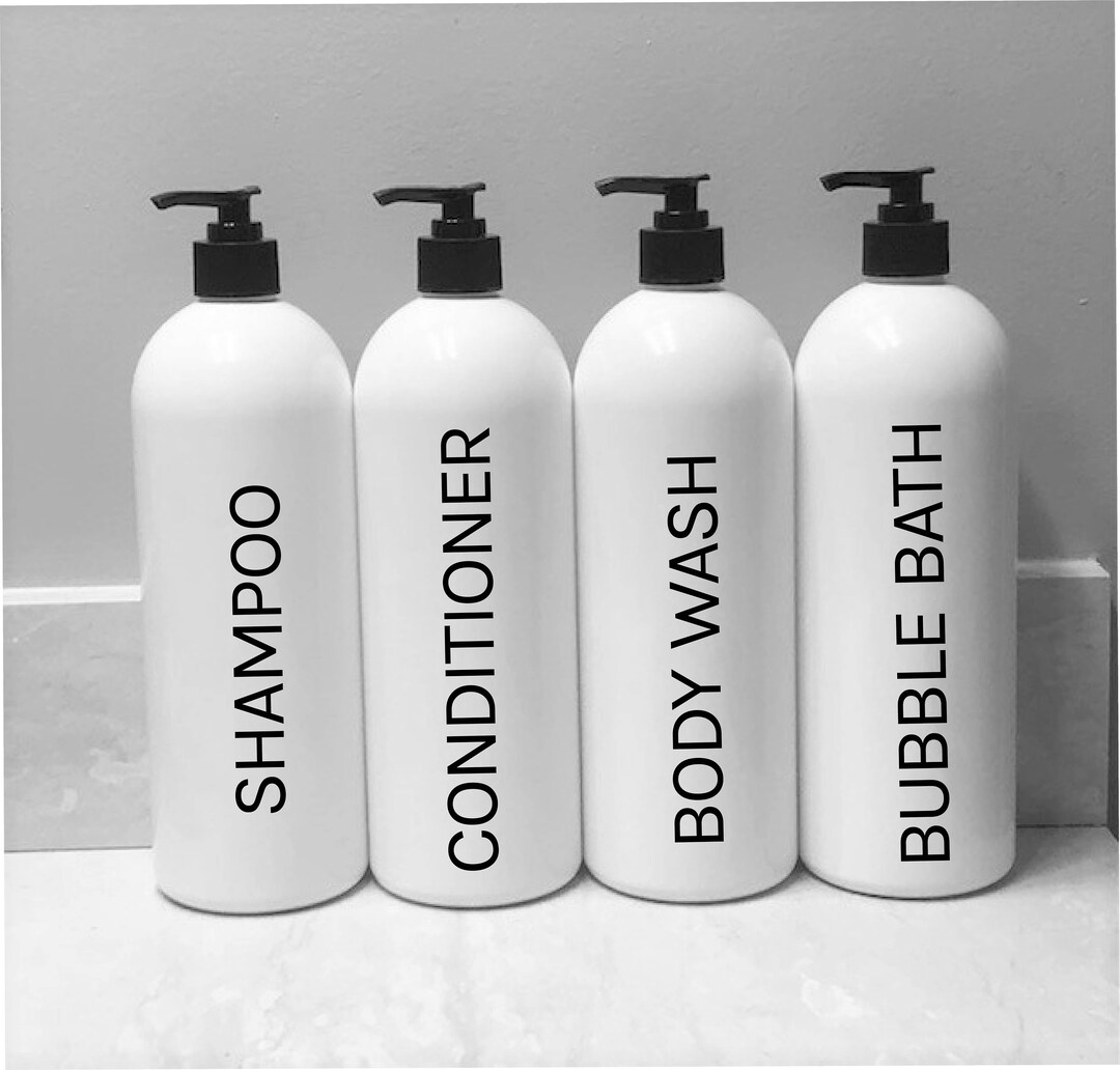 32 Oz White Shampoo & Conditioner Bottles Shampoo Dispenser Bottle