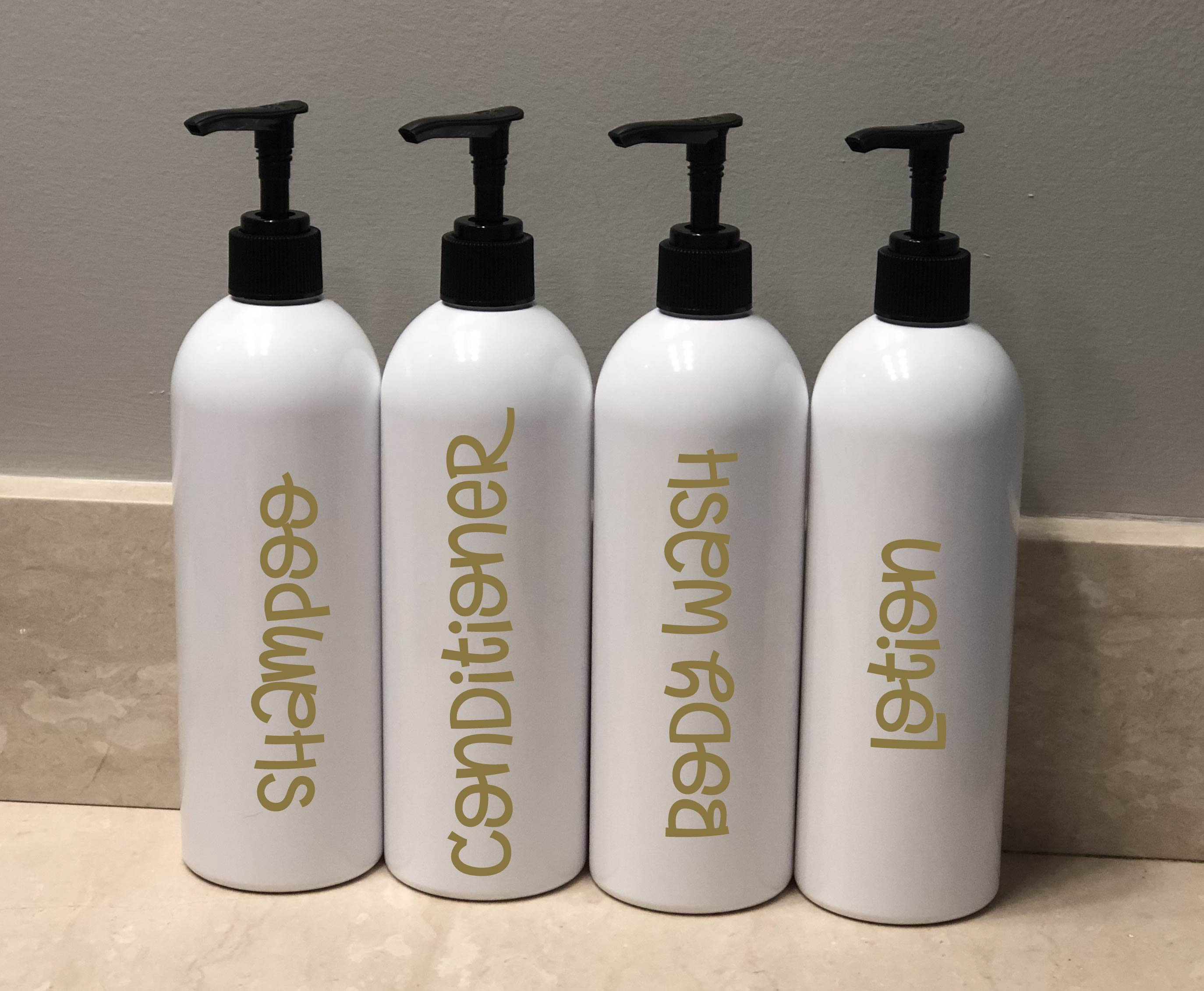 Champú blanco & Botellas acondicionadora / Baño para niños / | Etsy