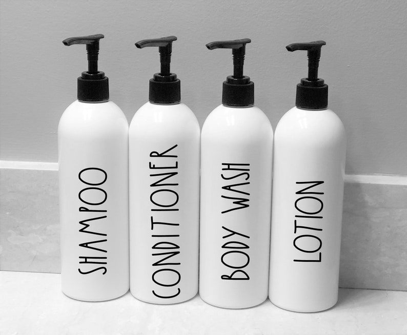 Shampoo Bottles for Bathroom Refillable Bottles Refillable Etsy