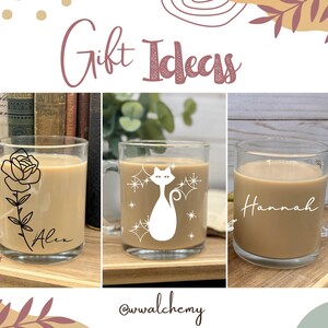 Wildflower Moon Clear Glass Mug: Cottagecore Coffee Lover Gift image 5