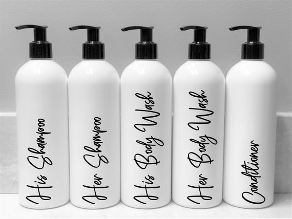 32 Oz Large White Labeled Shampoo Bottles Refillable Bottle 
