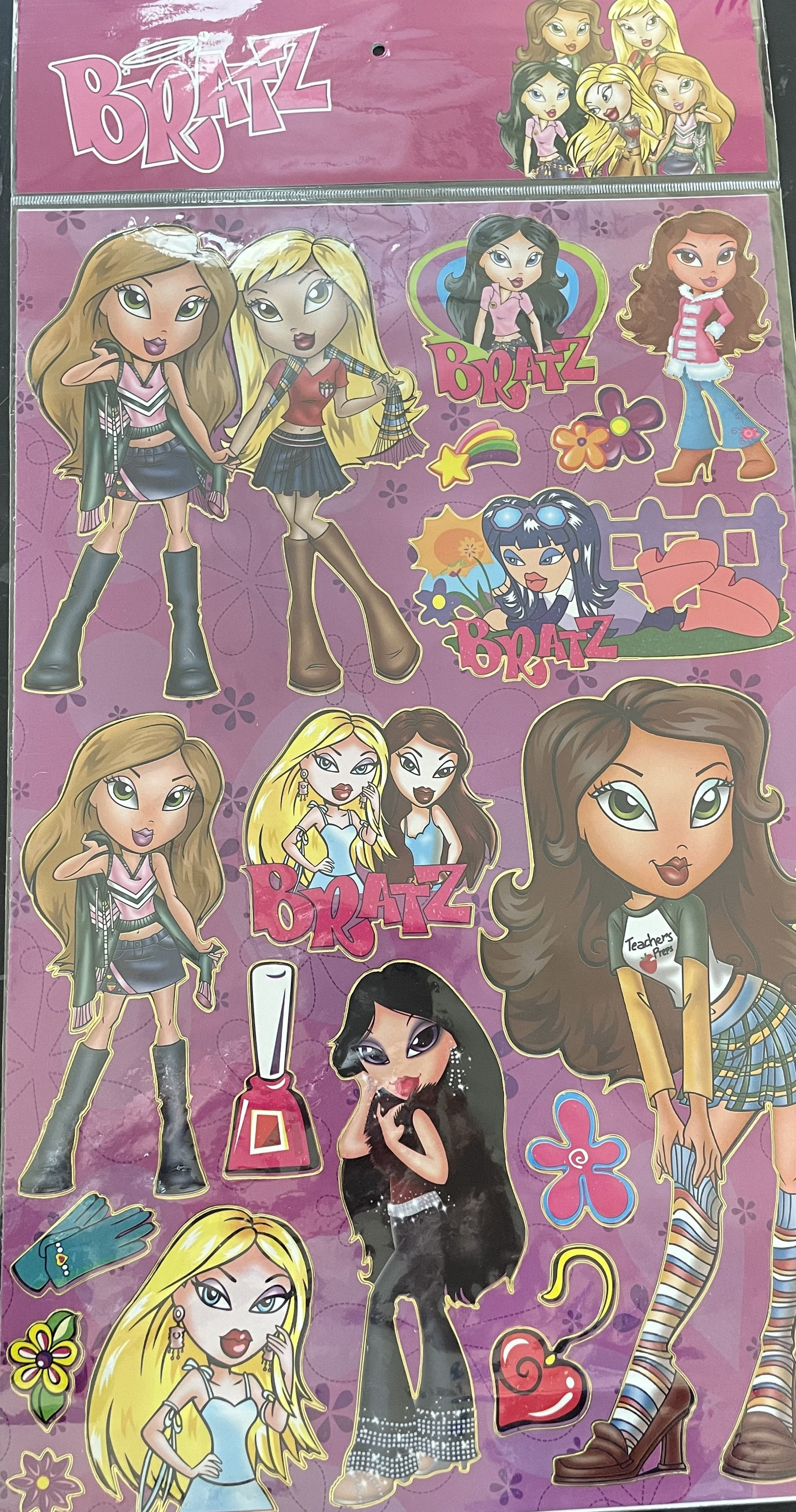 BRATZ STICKERS 4 UNNOPENED ENVELOPES FROM CHILE