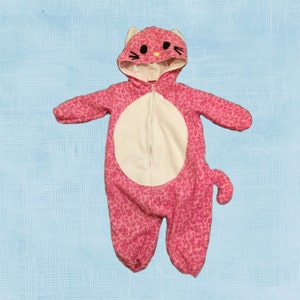 Rosa Jaguar Kostüm für Kinder Gr. 4