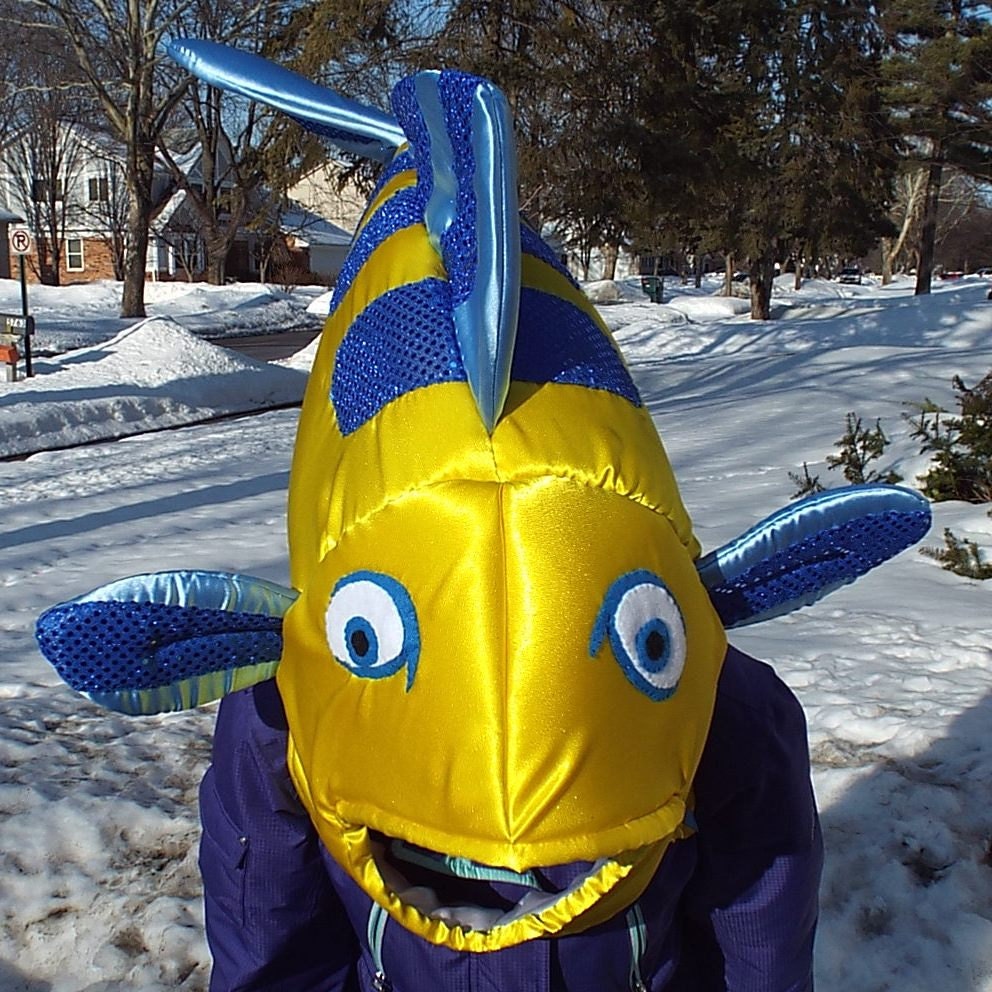 Fish Costume Fits Adult or Child Satin Covered Foam Head With Underarm  Ties, Lined - Etsy, image size:992x992