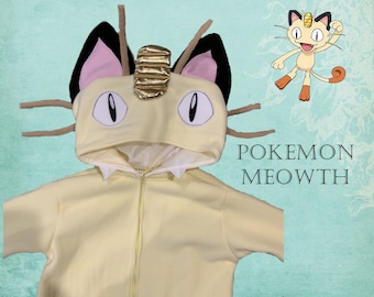 Pokemon Meowth Costume Neck to Heel 27 inches  Ready to Ship