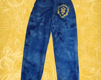 Inspired by World of Warcraft (WOW) Alliance Lounging Pants Child or Adult