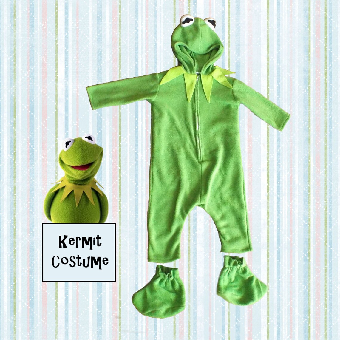 Kermit the Frog Costume for Baby Toddler Child Etsy
