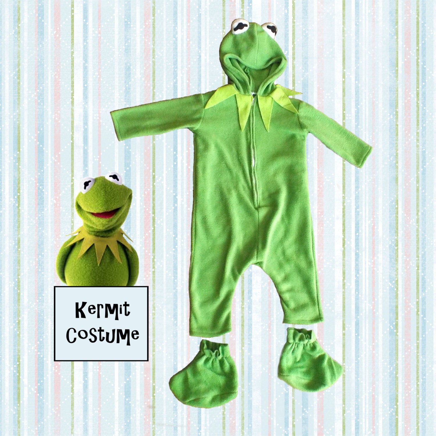 Kermit the Frog Costume for Baby Toddler Child Etsy