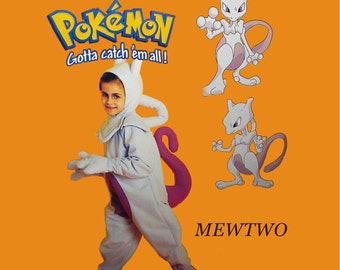 Pokemon Mewtwo Mew Two Costume Child Sizes 4to8