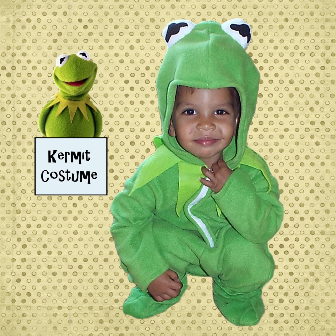 Kermit the Frog Costume for Baby Toddler Child Etsy