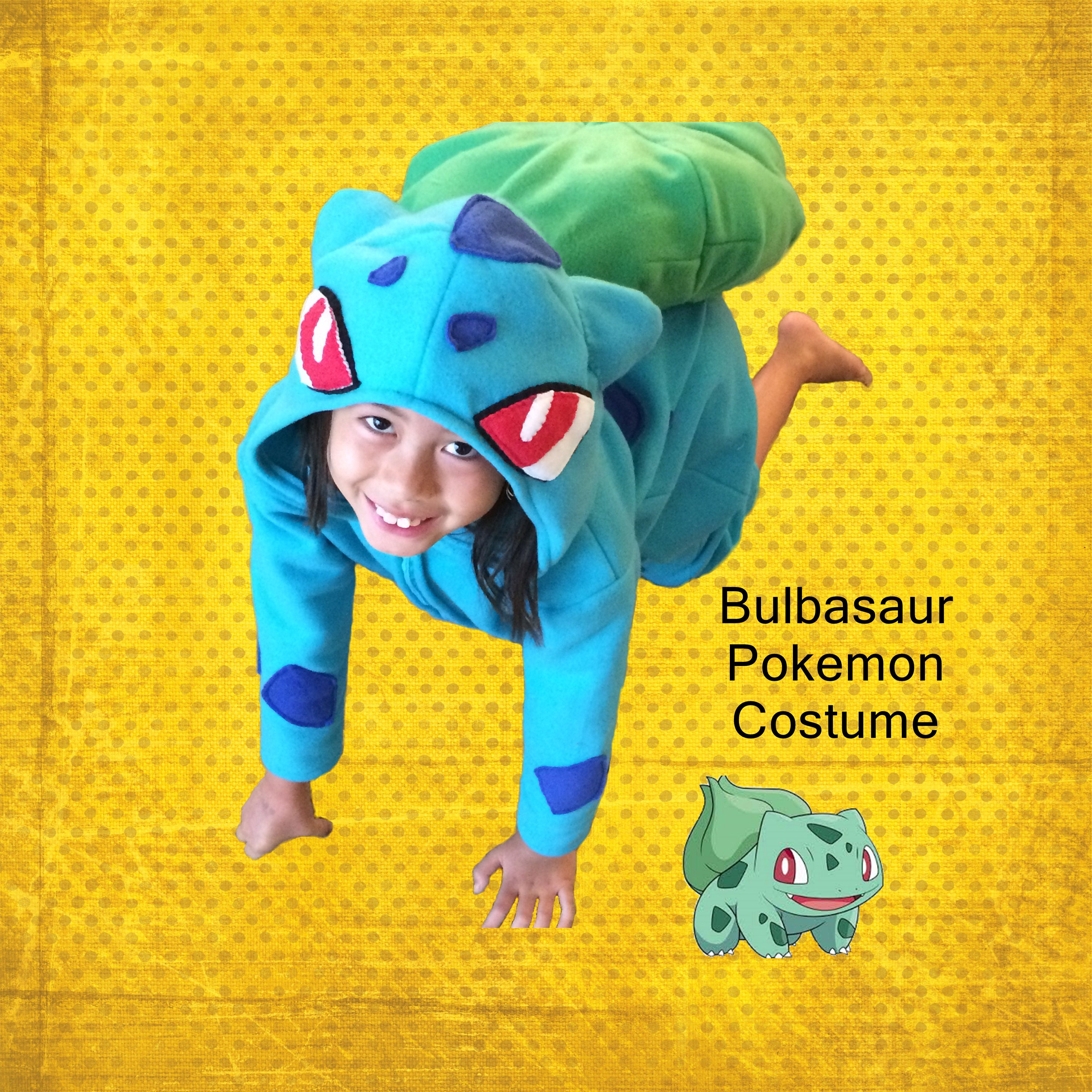 Pokemon Boys' Bulbasaur Costume Graphic Hoodie With 3D Ears 