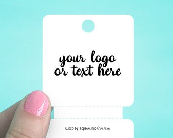 Rounded Fold Over Tags | Necklace Tags | Bracelet Tags | Necklace Hang Tags | Jewelry Cards | 2x4.25" Rounded Perf  | Set of 45 | SH1005