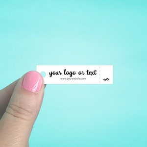 Hang Tags | Set of 120 2 x 0.5" Tear Off Tab | Custom Tear-Off Price Tags | Jewelry Tags | Price Tags | Hang Tags | Rectangle | SH2032-01