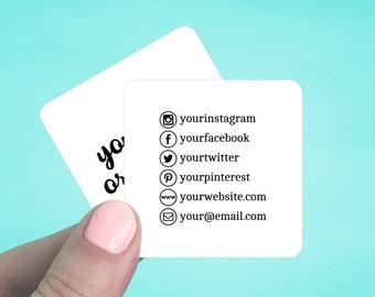 Social Media Cards | Custom Business Cards | Mommy Calling Cards | Social Media Cards | 2 x 2" Set of 115 Cards | SH50017-01