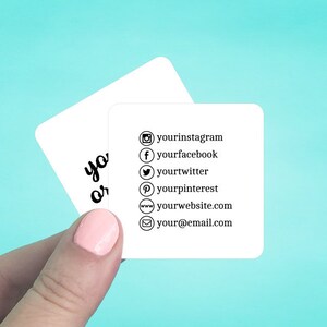 Social Media Cards Custom Business Cards Mommy Calling Cards Social Media Cards 2 x 2 Set of 115 Cards SH50017-01 image 1