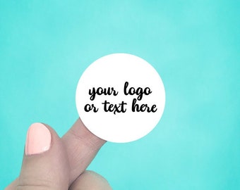 Custom Stickers - Custom Labels - 1.5" Circle Stickers - Set of 48 - Personalized Labels - Kraft Stickers - Clear Stickers - SH3078-02