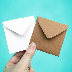 25 mini-enveloppes | Enveloppes carrées 3 1/8" | Petites enveloppes | 3,125 x 3,125" | Petites enveloppes carrées | Enveloppes recyclées