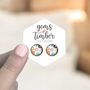 Tarjetas para pendientes, 2 x 2,25", juego de 105 / Tarjetas para pendientes personalizadas / Tarjetas de exhibición de pendientes personalizadas / Tarjetas para joyería / Hexágono / SH0020-01-E