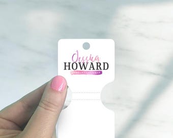 Simple Fold Over Hang Tags for Necklaces, Bracelets, Headbands & More, Bulk Set of 60 Jewelry Display Tags, SH1006