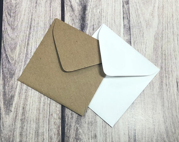 25 mini-enveloppes Enveloppes carrées 3 1/8 Petites enveloppes 3,125 x  3,125 Petites enveloppes carrées Enveloppes recyclées -  France
