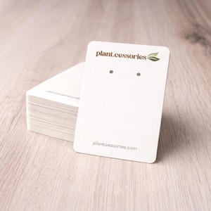 Earring Cards, Custom Earring Cards, Personalized Earring Display Cards, Jewelry Packaging Cards, 2 x 3" Rounded Rectangle, SH0014-03-E