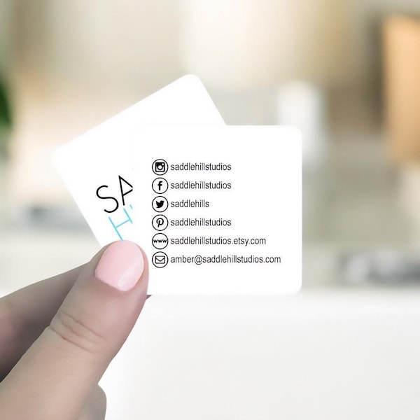 Social Media Cards | Custom Business Cards | Mommy Calling Cards | Social Media Cards | 2 x 2" Set of 120 Cards | SH50017-01